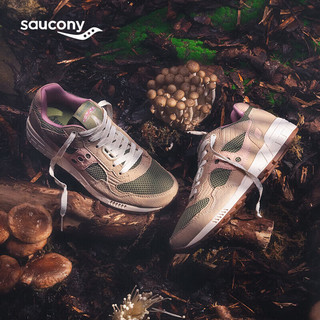 saucony 索康尼 SHADOW 5000蘑菇配色休闲鞋男女复古情侣运动鞋灰绿37