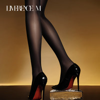 涞觅「暗金」油亮高腰无缝丝袜女夏季薄款性感丝滑细腻黑丝连裤袜