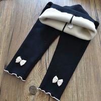 卡贝象 女童打底裤加绒加厚小女孩长裤子儿童保暖裤外穿冬天宝宝棉裤秋冬