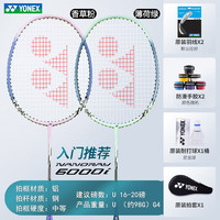 YONEX 羽毛球拍对拍专业训练轻量耐打2支套装NR6000i附球2条手胶