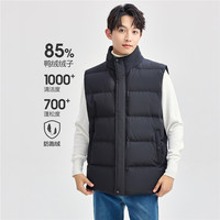 佐丹奴日系羽绒马甲男24冬户外保暖立领无袖羽绒背心13074874 26 戴维灰 XL