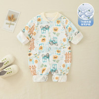 皮偌乔 PO&JO婴儿衣服纯棉连体衣早秋装萌睡衣女宝宝外出哈衣爬服春秋季 小汽车 59CM