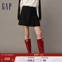 Gap 盖璞 女装冬季2023洋气学院风百褶裙迷你裙836254半身裙短裙 黑色 8(29)亚洲尺码