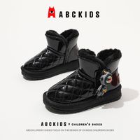 百亿补贴：ABCKIDS 儿童雪地靴男童大棉靴女童加绒加厚保暖棉鞋2023冬季新款