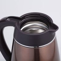 苏泊尔（SUPOR） 真空保温壶304不锈钢家用热水瓶欧式大容量暖壶 摩卡色 2L