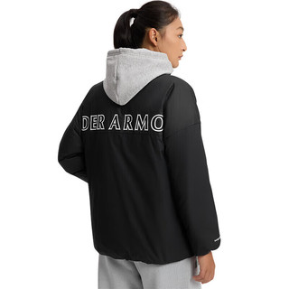 安德玛（UNDERARMOUR）冬季Echo女子宽松保暖户外休闲鸭绒羽绒服1388429 黑色001 XL