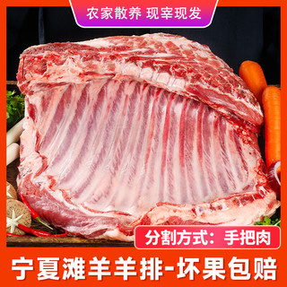 大漠时光宁夏滩羊肉生鲜半只羊羔肉羊蝎子羊腿新鲜羊排现宰整半只烧烤礼盒 羊排3斤装【甄选精品】