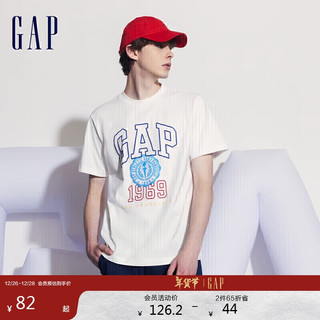 Gap 盖璞 男女装2024夏季新款亲肤字母logo印花短袖T恤百搭上衣465583