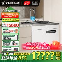 西屋集成水槽洗碗机超声波果蔬清洗家用双层嵌入式碗柜13套洗碗机一体机 JCX-S9L 【1000mm】S9L纯白+净水器+垃圾处理器