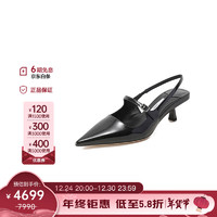 JIMMY CHOO 周仰杰 女士漆皮黑色尖头露跟高跟鞋 DIDI 45 PAT 232 BLACK 36