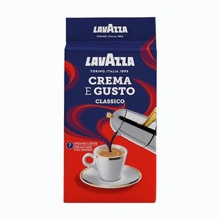 LAVAZZA 拉瓦萨 Crema E Gusto 中度烘焙 经典黑咖啡粉 250g 袋装