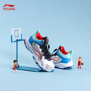 LI-NING 李宁 童鞋 先锋灵I TD云科技减震回弹稳定防滑透气运动鞋 标准白/硬币灰-1