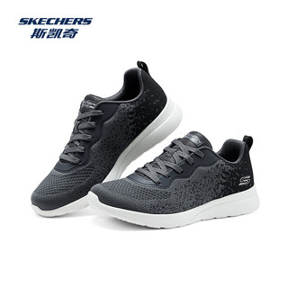 SKECHERS 斯凯奇 2024新款女子轻质舒适绑带休闲运动鞋时尚潮流百搭 黑色/BLK