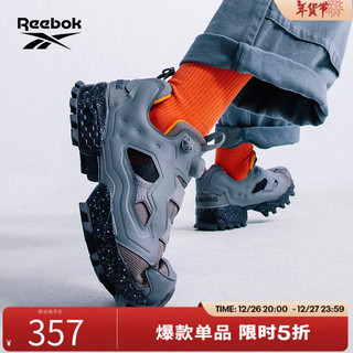 Reebok 锐步 INSTA PUMP充气复古一脚蹬运动鞋 GX0049_灰色