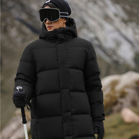 羽物男装冬季款加厚极寒长款羽绒服2024外套 黑色 M