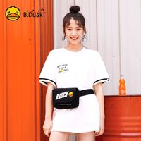 B.Duck小黄鸭牛津布迷你双肩小包多功能妈咪包韩版出街旅游背包 单肩斜挎包（徽章系列）