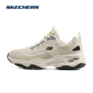 斯凯奇（Skechers）女款经典复古时尚运动鞋网面透气休闲鞋子 237409-NTBK 自然色/黑色 44