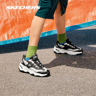 斯凯奇（Skechers）女款经典复古时尚运动鞋网面透气休闲鞋子 896144-BKW 黑色/白色 39