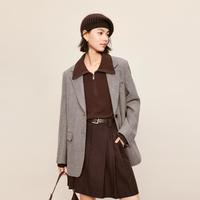 轻奢可水洗羊毛气质高级感通勤西装外套女2024春装