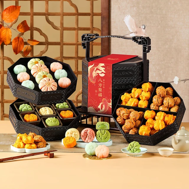 金炉子老字号绿豆糕点礼盒894g 蛋黄酥桃酥休闲零食点心 中秋礼品团购