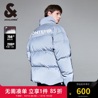 杰克·琼斯（JACK&JONES） 冬季时尚百搭宽松立领保暖潮反光休闲羽绒服外套男224412016
