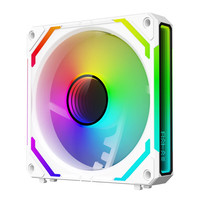 影驰 GALAX 星曜积木镜F3 12CM白色机箱风扇 单只装正向（无线拼接/ARGB/拾音声光联动需搭配控制/双千层镜）