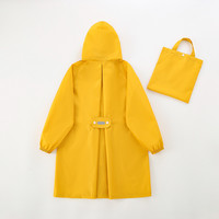 恋织家 儿童雨衣 长款分体雨具 黄色素色 S