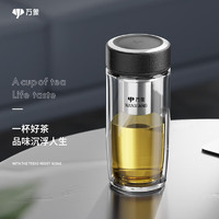 WANXIANG 万象 V17 双层耐热玻璃杯  黑色350ML