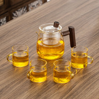 聚千义 耐热玻璃功夫茶具套装 10件 烟榭壶+4杯