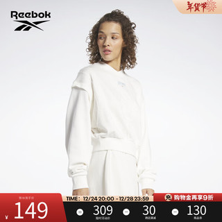 Reebok 锐步 官方新款女子CREW经典休闲长袖圆领卫衣HT7856 HT7856 A/S