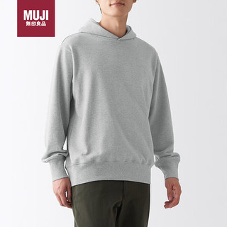 MUJI 無印良品 男式 紧密编织毛圈 套头卫衣 连帽卫衣 ABI09A2A 灰色