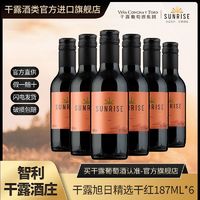 百亿补贴：CONCHA Y TORO 干露 旭日精选干红葡萄酒智利进口红酒187ml*6小整箱