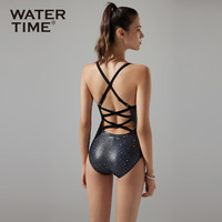 WATERTIME游泳衣女连体无袖高级感泳衣专业训练竞技游泳馆 繁星点点 S