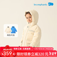 丽婴房（Les enphants）儿童羽绒服男童工装羽绒服女童中长款羽绒服 米白色 110cm