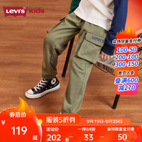 Levi's李维斯童装秋季男童工装长裤儿童休闲百搭裤子 橄榄绿 150/63(M)