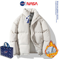 NASA BASE NASA潮牌棉衣男女款冬季加绒加厚保暖羽绒棉服情侣休闲面包服外套