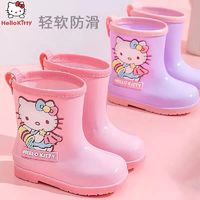 百亿补贴：Hello Kitty 儿童雨鞋女童四季防滑胶鞋中小童防水水鞋小孩幼儿宝宝雨靴