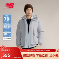 new balance 短款鸭绒羽绒服男女同款简约保暖连帽外套AMJ43359 TAG XL