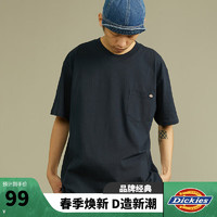 dickies简约小LOGOT恤 棉舒适宽松上衣 t恤男DK012306 深海军蓝 XXL 