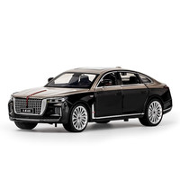 FERSOAR红旗H9汽车模型1:24仿真合金车模收藏摆件男孩儿童回力玩具车 1/24红旗H9汽车模型（黑色）