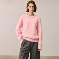 丽丽 LILY【2024冬季】治愈系绒感草莓印花百搭通勤套头领款毛衣女