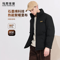 马克华菲【棋盘格满印】羽绒服男秋冬石墨烯内里保暖厚外套