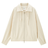 佐丹奴外套女装雪尼尔针织粗抽绳翻领宽松外套 18373610 S