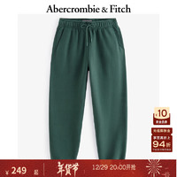 Abercrombie & Fitch 男装24秋冬新款保暖抓绒百搭慢跑束脚运动卫裤长裤KI134-4031 橄榄绿 M (180/80A)