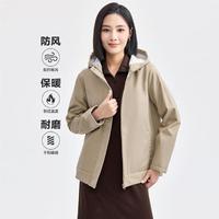 GIORDANO 佐丹奴 女士户外休闲连帽软壳外套