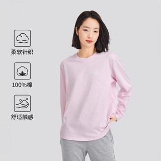 SKECHERS 斯凯奇 新品秋亲肤纯棉长袖t恤女打底衫圆领女式t恤