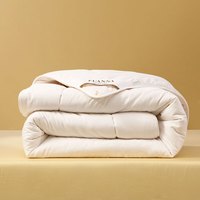 富安娜 FUANNA 向日暖阳 100%新疆棉花被 纯棉面料 四季被 3.3斤 152*210cm 白 单人被1.2/1.5米(被芯152*210cm)