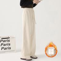 运动裤女秋冬2024休闲直筒卫裤加绒加厚可选窄版香蕉阔腿裤