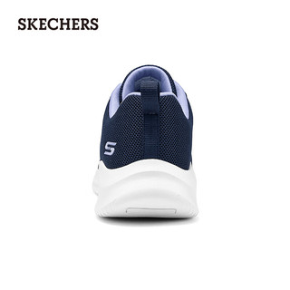 斯凯奇（Skechers）秋季女士一脚蹬休闲轻质舒适网布运动鞋117570 海军蓝色/NVY 38.5