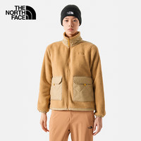 THE NORTH FACE 北面 抓绒外套女户外保暖厚抓绒夹克7QWC 卡其色/K1O M